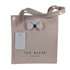 Ted Baker London Small Pink Bow Icon Bag Patent Tote Bag NWT
